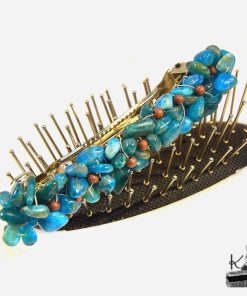Alternative view of Barrette cheveux Ondine - opale bleue