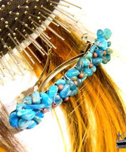 Barrette cheveux Ondine - opale bleue – Image 4