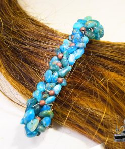 Barrette cheveux Ondine - opale bleue – Image 5