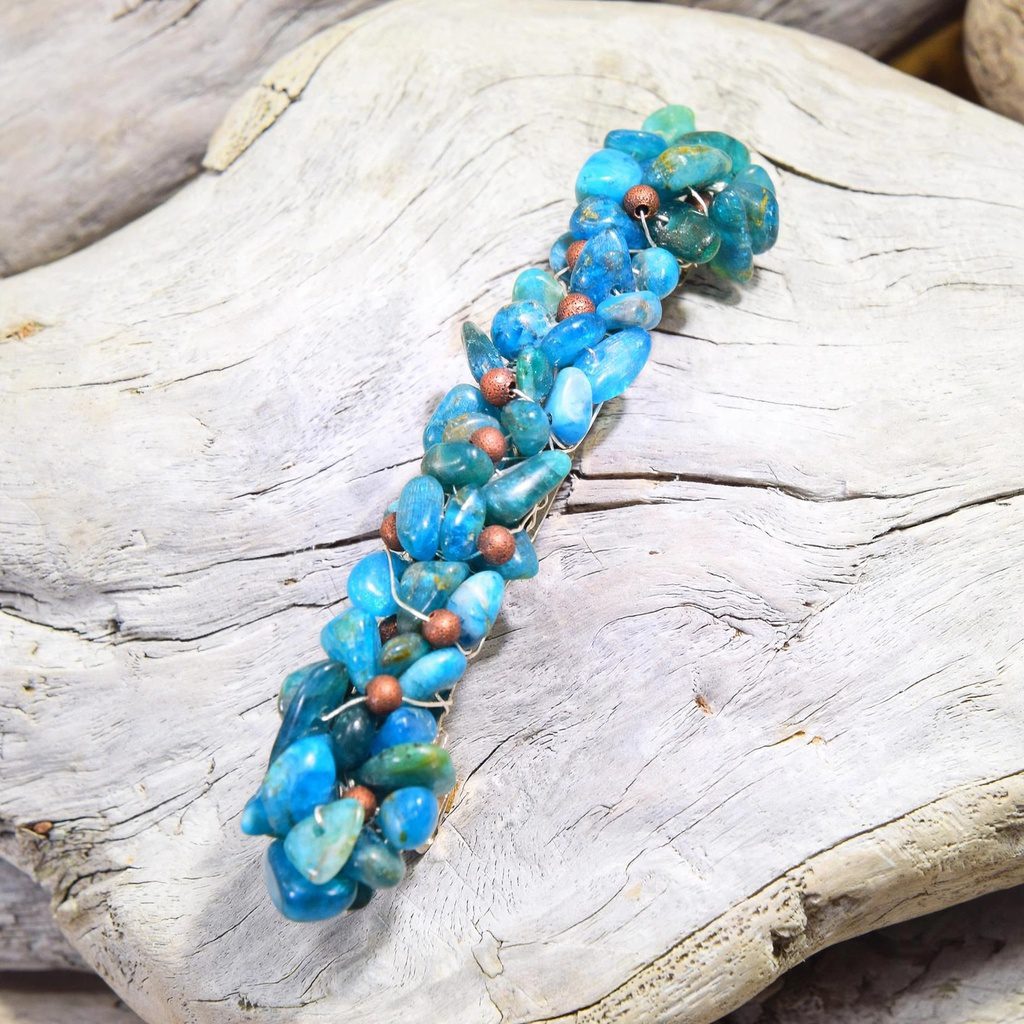 Barrette cheveux Ondine - opale bleue – Image 6