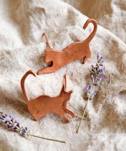 Boucles d’oreille tiges Filou – cuivre naturel – Image 4