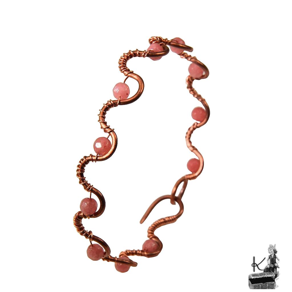 Bracelet Rozig - cuivre et morganite – Image 2