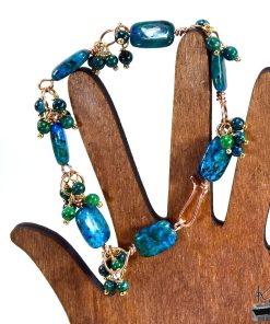 Bracelet Liane d'Anaé - azurite chrysocolle et cuivre naturel – Image 3