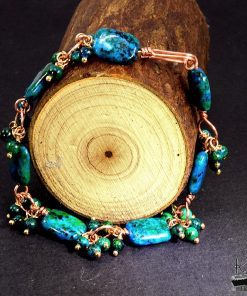Bracelet Liane d'Anaé - azurite chrysocolle et cuivre naturel – Image 4