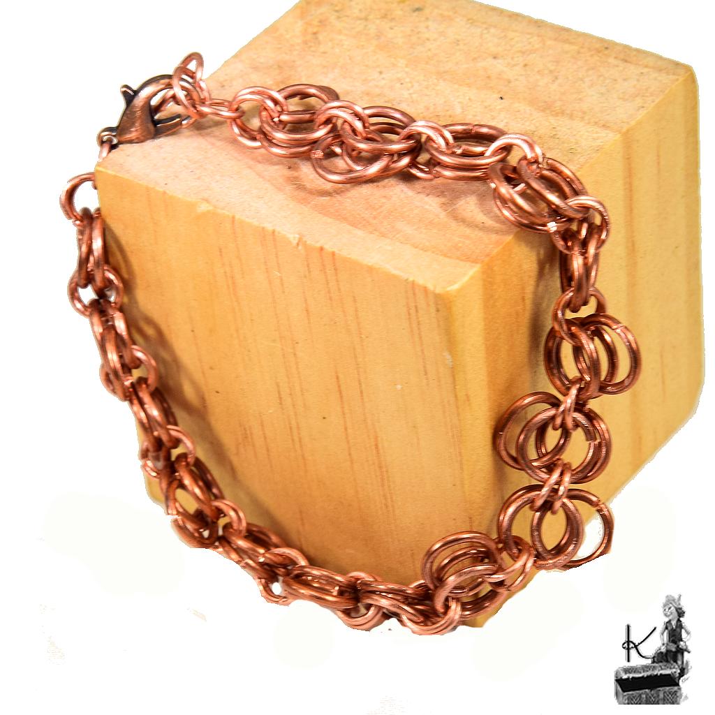Bracelet en chainmaille Eimear - cuivre naturel – Image 3