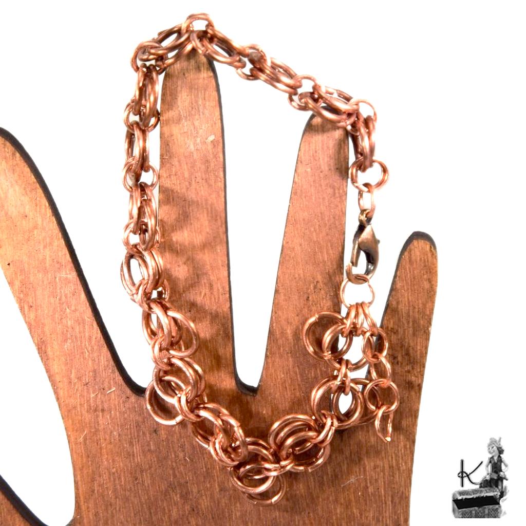 Bracelet en chainmaille Eimear - cuivre naturel – Image 2