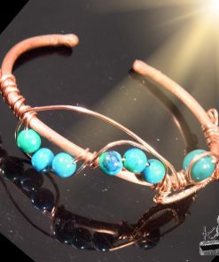 Bracelet jonc Elya - azurite chrysocolle – Image 3