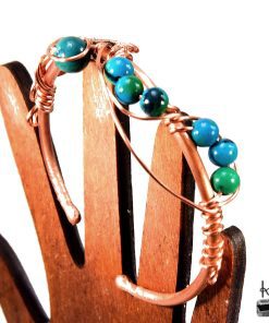 Bracelet jonc Elya - azurite chrysocolle – Image 4