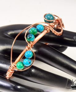 Bracelet jonc Elya - azurite chrysocolle – Image 6