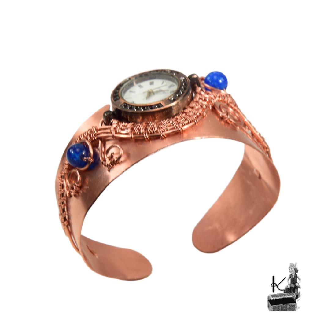 Bracelet Montre en cuivre Lira – pièce unique – Image 3