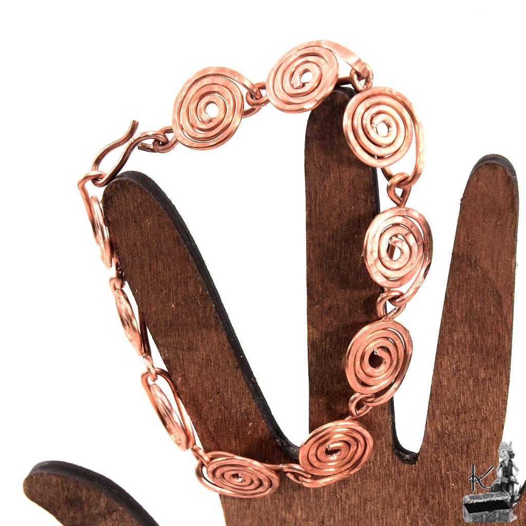 Bracelet Artisanal Spiralae en Cuivre Naturel – Image 2