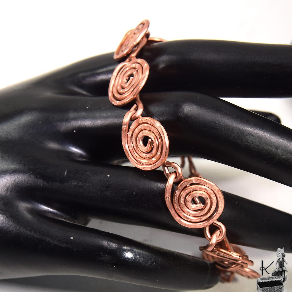 Bracelet Artisanal Spiralae en Cuivre Naturel – Image 3