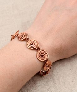 Bracelet Artisanal Spiralae en Cuivre Naturel – Image 4