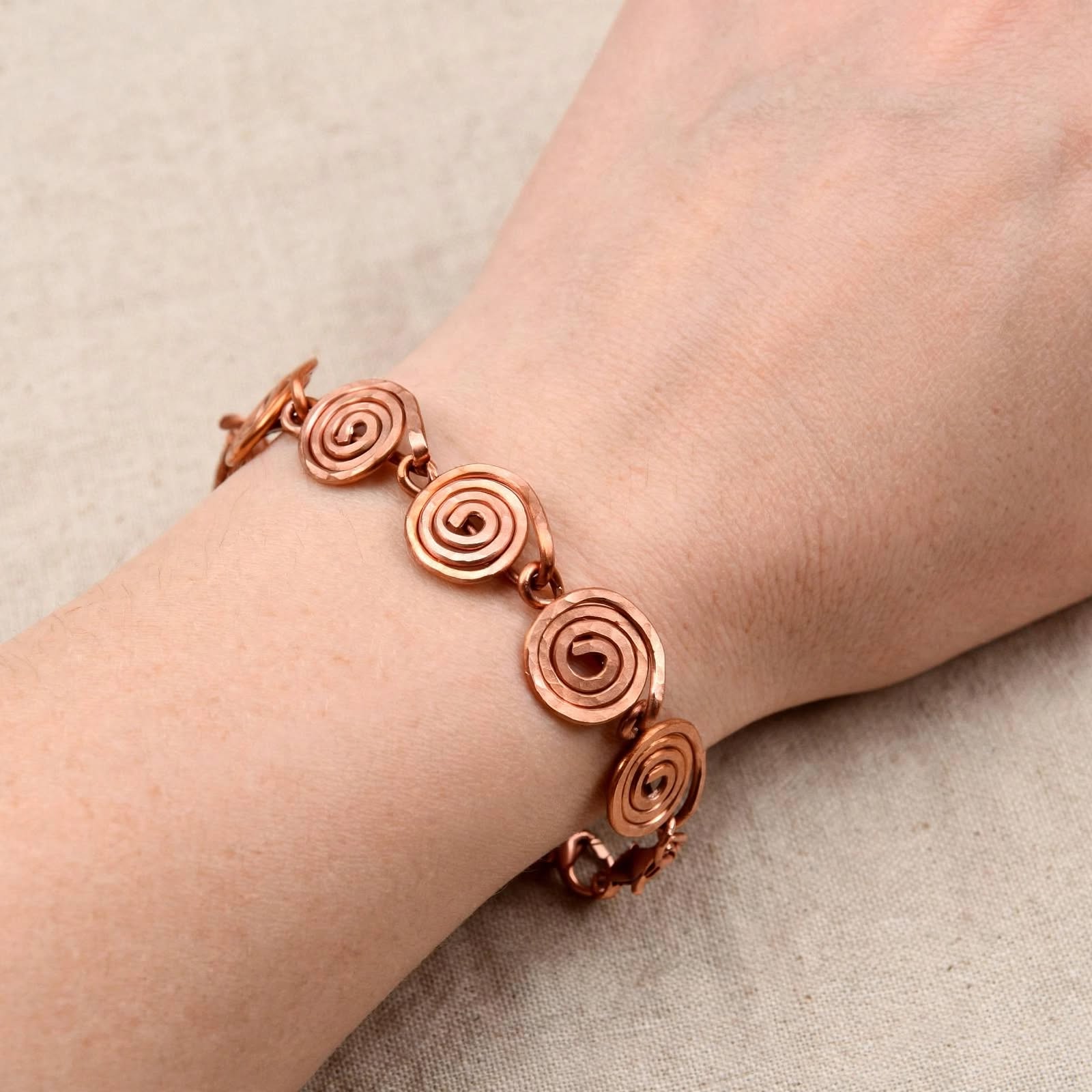 Bracelet Artisanal Spiralae en Cuivre Naturel – Image 4