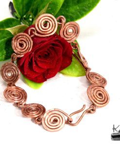 Bracelet Artisanal Spiralae en Cuivre Naturel – Image 6