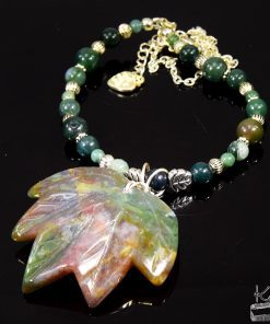 Alternative view of Réservé : Collier Ysela - La Feuille d'Automne Éternel