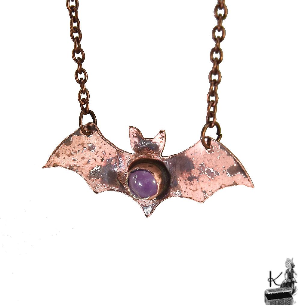 Collier Vespera - améthyste et cuivre patiné – Image 3