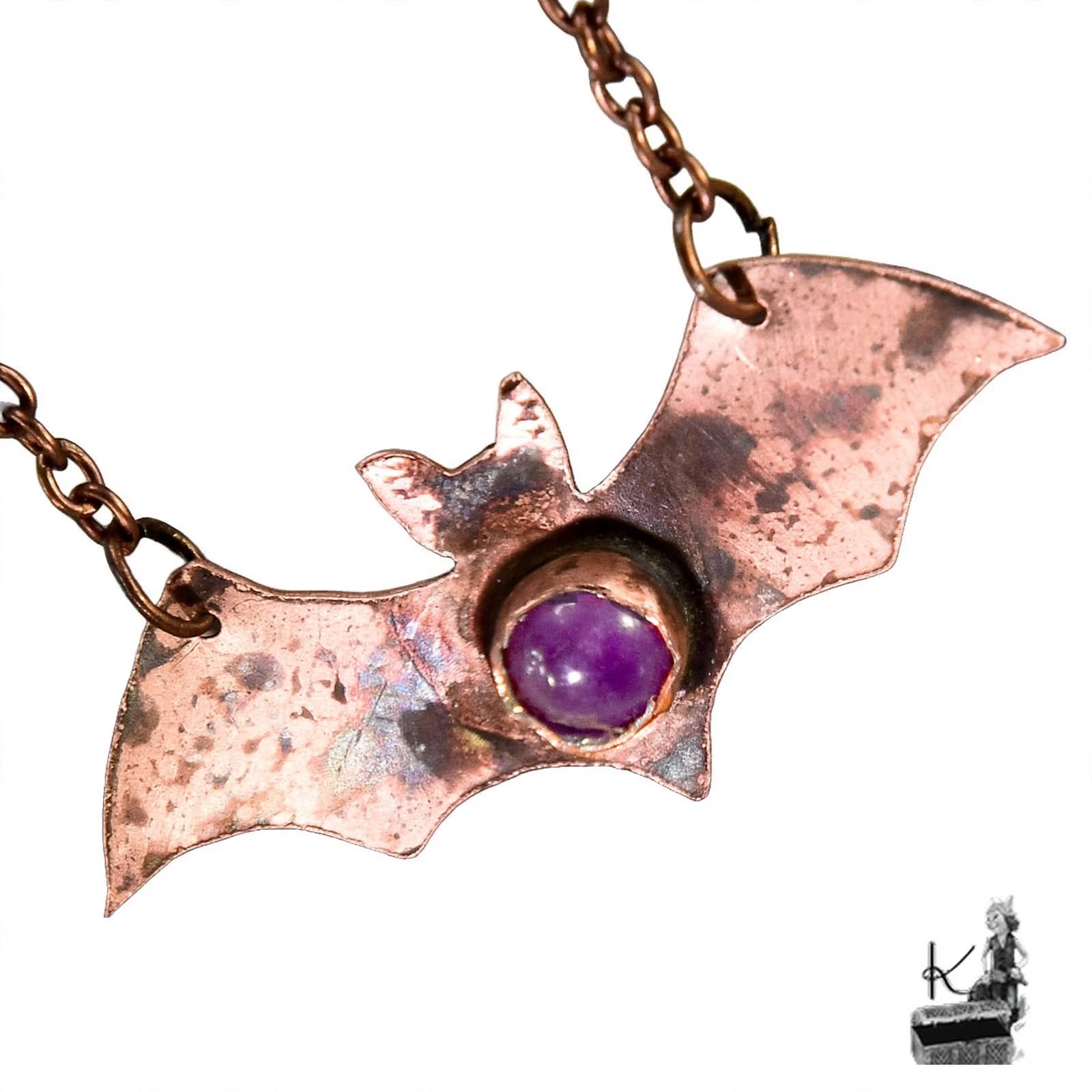 Collier Vespera - améthyste et cuivre patiné – Image 5