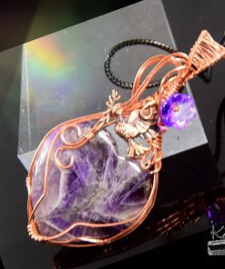 Pendentif Elowen - coeur en améthyste – Image 5
