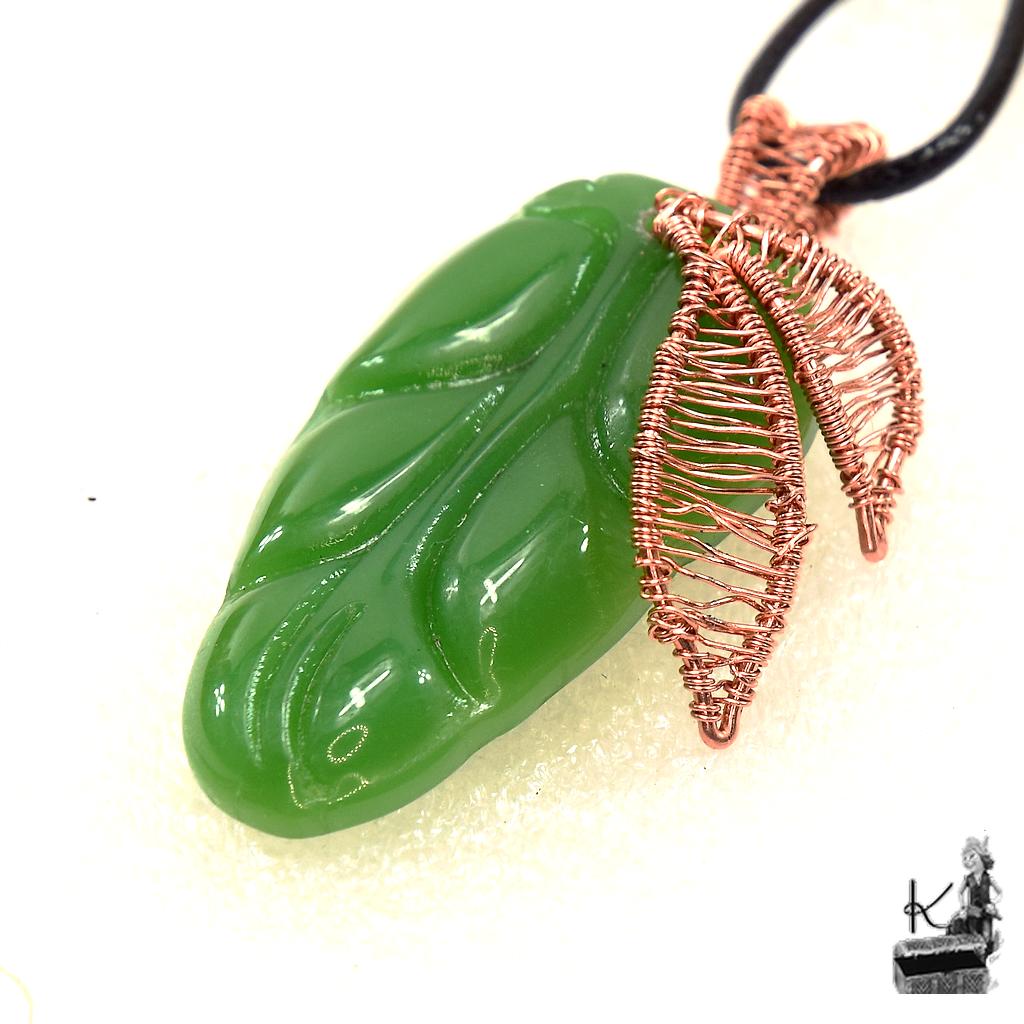 Pendentif Aelwen - Feuille de Jade – Image 2