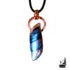 Pendentif artisanal Élyndra en cuivre tressé à la main avec pierre de labradorite naturelle